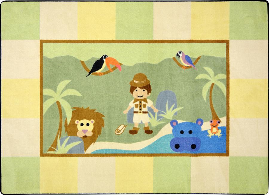 Lil' Explorer© Classroom Rug, 5'4" x 7'8" Rectangle