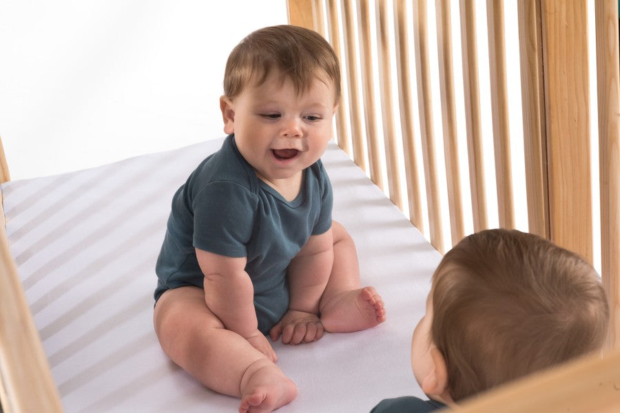 Next Gen Serenity® Compact SafeReach® Crib, Mirror, Natural