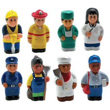 Multicultural Community Helper Figures, Set of 8