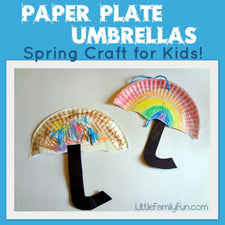 Paper Plate Umbrellas - Simple Spring Craft for Kids!