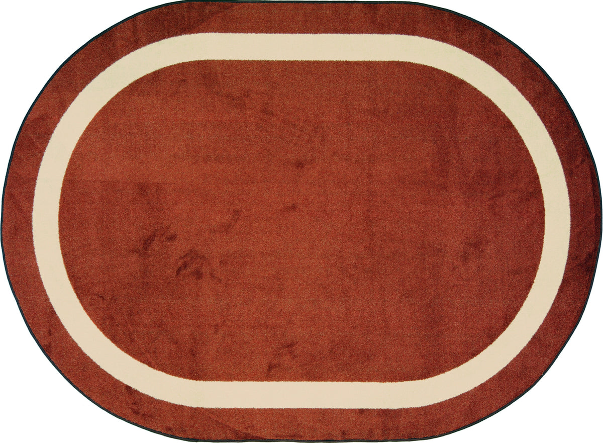 Portrait© Classroom Rug, 5'4" x 7'8" Oval Wine