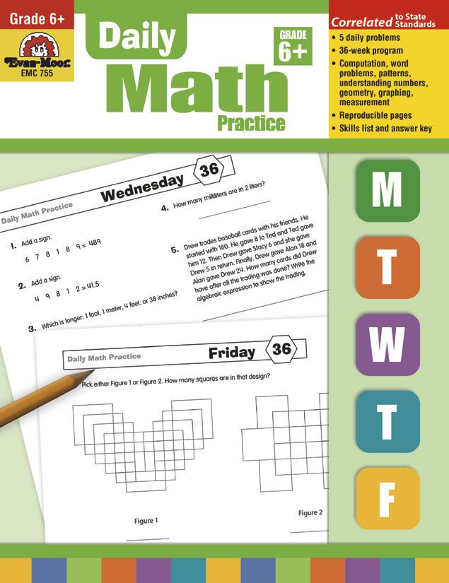 Daily Math Practice, Grade 6+