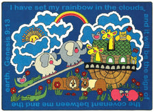 Rainbow's Promise© Kid's Play Room Rug, 3'10" x 5'4" Rectangle