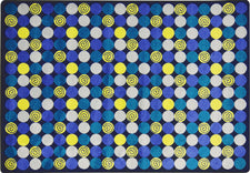 Roundabout© Classroom Rug, 5'4" x 7'8" Rectangle Blue