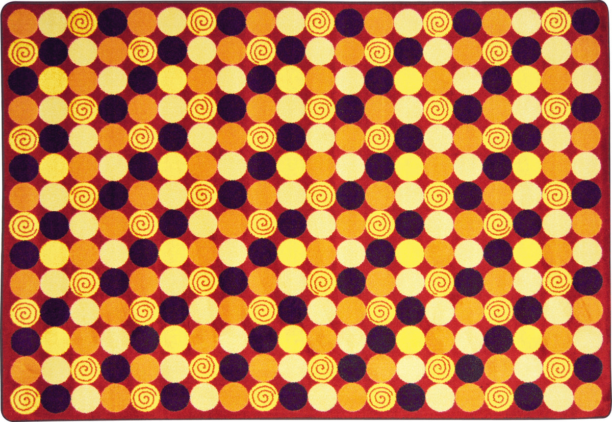 Roundabout© Classroom Rug, 3'10" x 5'4" Rectangle Red