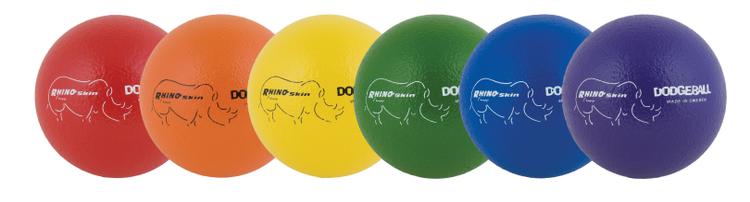 Rhino Skin 6 Inch Dodgeball, 6 Set Assorted