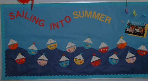 infant bulletin board ideas for summer Sailing Into Summer Bulletin Board Display – SupplyMe
