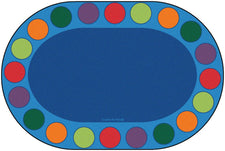 Seating Circles Classroom Circle Time Rug, 8' x 12' Oval (seats 20)