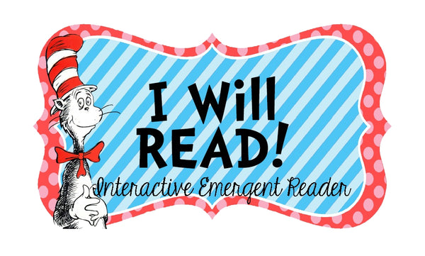 I Will READ Dr Seuss Interactive Reader Printable SupplyMe