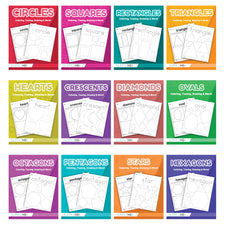 96 Shapes Worksheets: Tracing, Coloring Pages, Cutting & More!