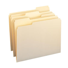 Manila Letter File Folders with Single-Ply Tab, 100 Per Box