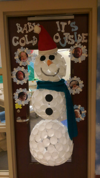 Snowman door deals decorations