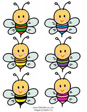 Colorful Spring Bee &amp; Flower Matching