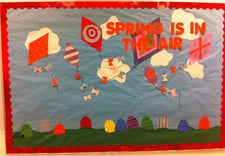 "Spring is in the Air!" - Classroom Bulletin Board Decoration