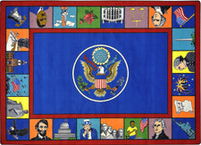 Symbols of America© Classroom Circle Time Rug, 7'8" x 10'9" Rectangle