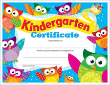 Kindergarten Certificate (Owl-Stars!®) PK-K Certificates & Diplomas