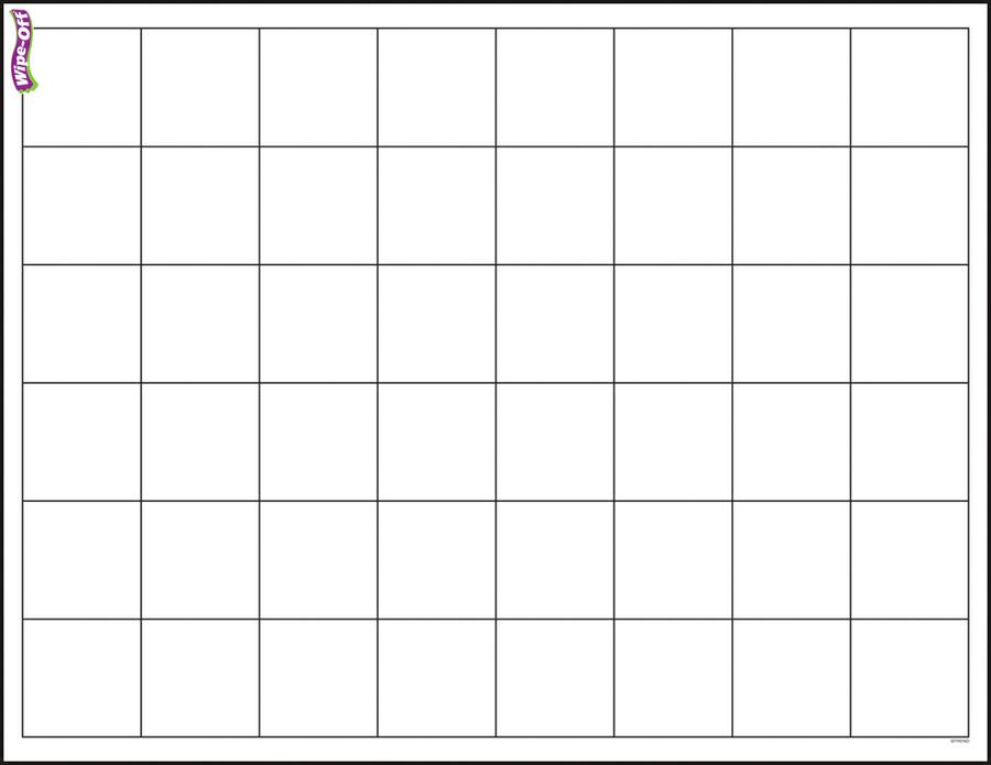 Graphing Grid (Large Squares) Wipe-Off® Charts