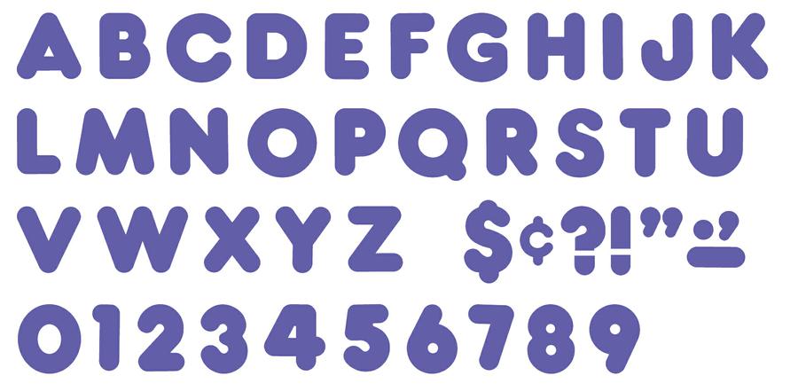 Purple 2-Inch Casual Uppercase Ready Letters®