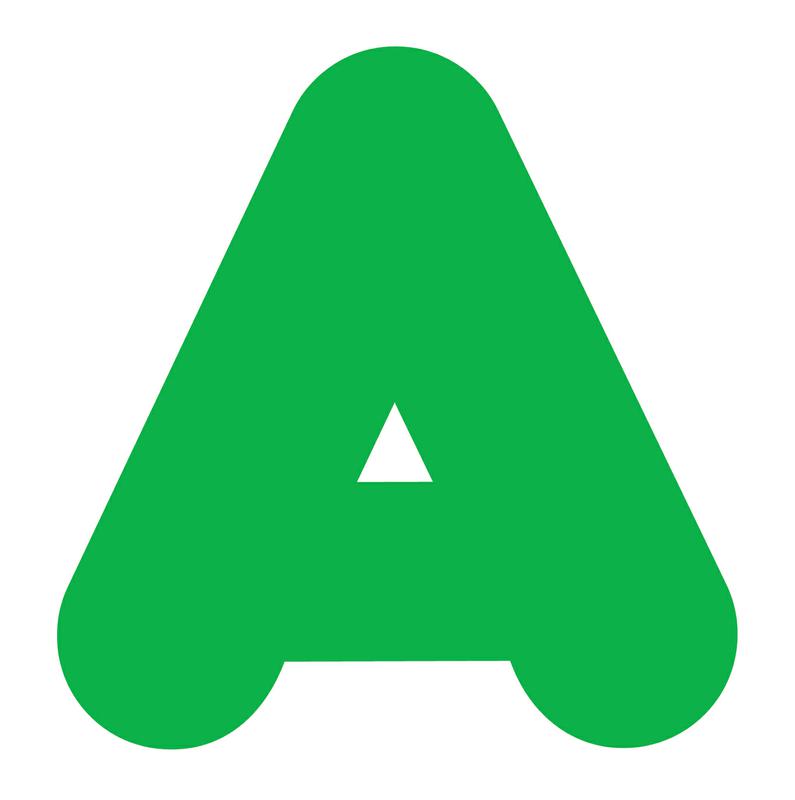 Green 4-Inch Casual Uppercase Ready Letters®
