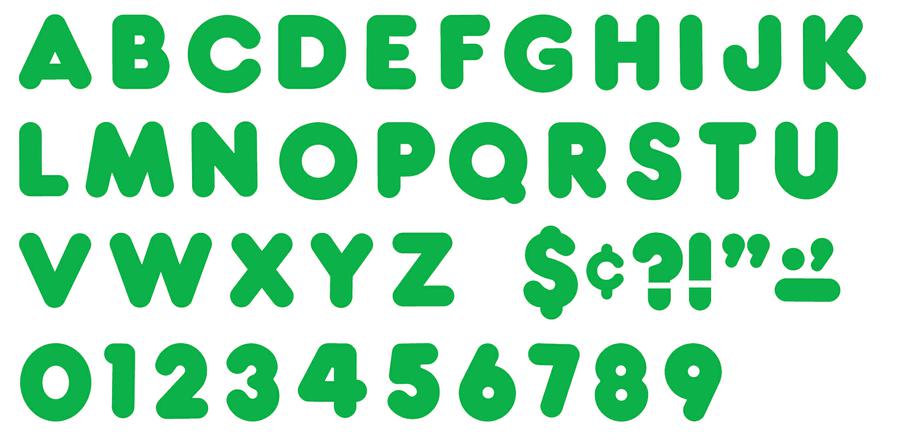 Green 4-Inch Casual Uppercase Ready Letters®
