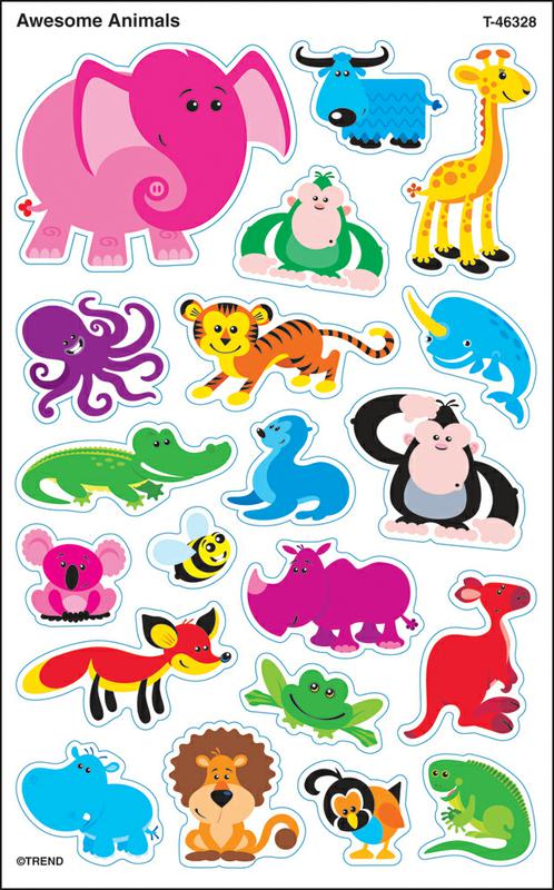 Awesome Animals superShapes Stickers–Large
