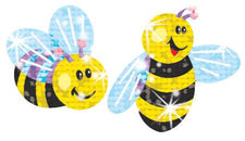 Buzzing Bumblebees Sparkle Stickers®