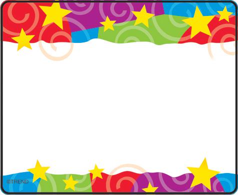 Stars 'n Swirls Name Tags