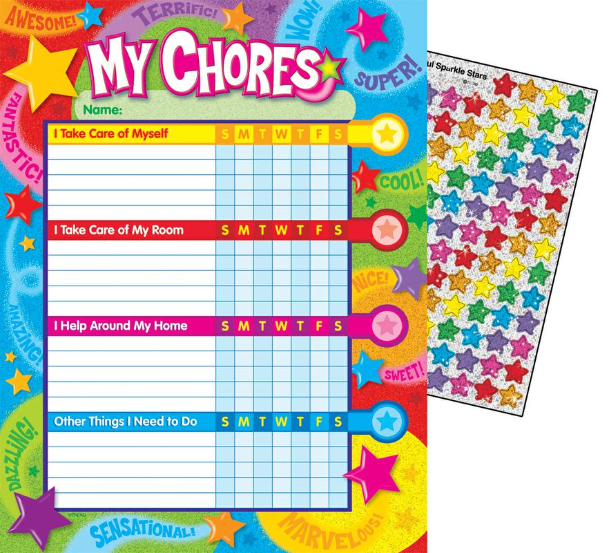 Praise Words 'n Stars Chore Charts