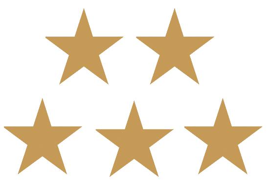 Gold Stars Foil Stickers