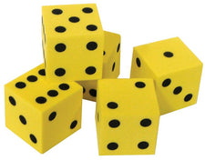 Foam Traditional Yellow Dice