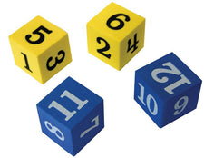 Foam Numbered Dice (Numerals 1-12)