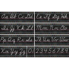 Chalkboard Brights Cursive Writing Bulletin Board Set