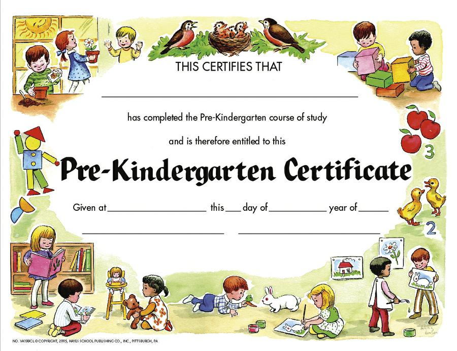 Pre-Kindergarten Certificate 2