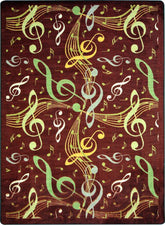Virtuoso© Classroom Rug, 3'10" x 5'4" Rectangle Burgundy