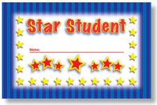Star Student  Punch Cards