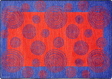 Whimzi© Classroom Rug, 3'10" x 5'4" Rectangle Red