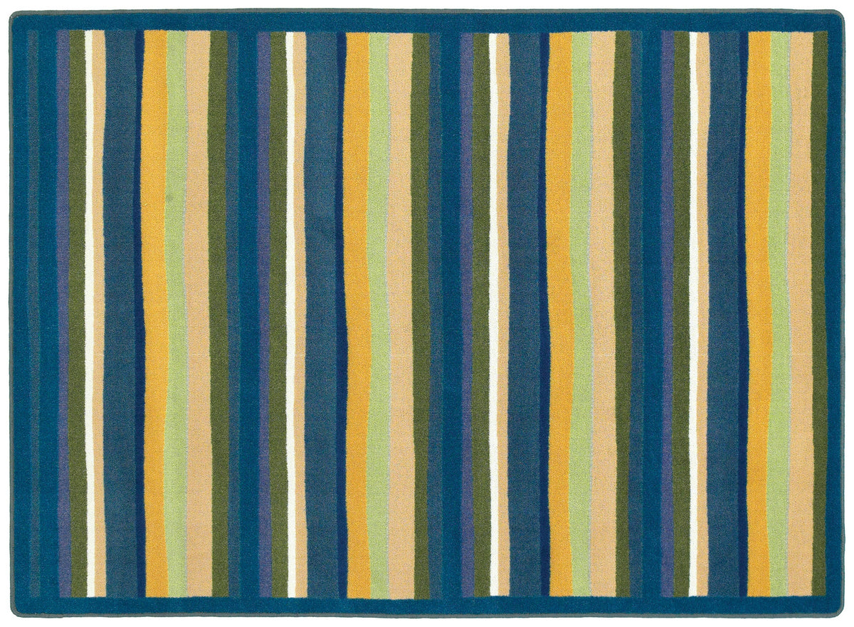 Yipes Stripes© Classroom Rug, 7'8" x 10'9" Oval Bold