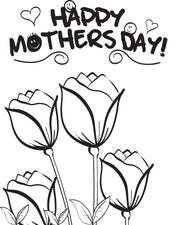 Mother's Day Flowers Coloring Page #3