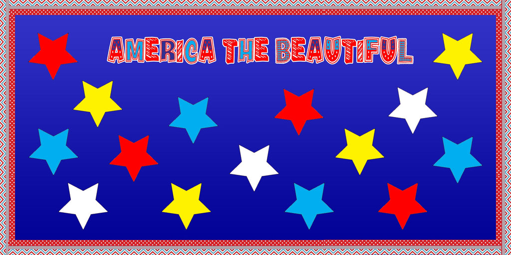 "America The Beautiful" Patriotic Writing Craftivity & Bulletin Board Idea
