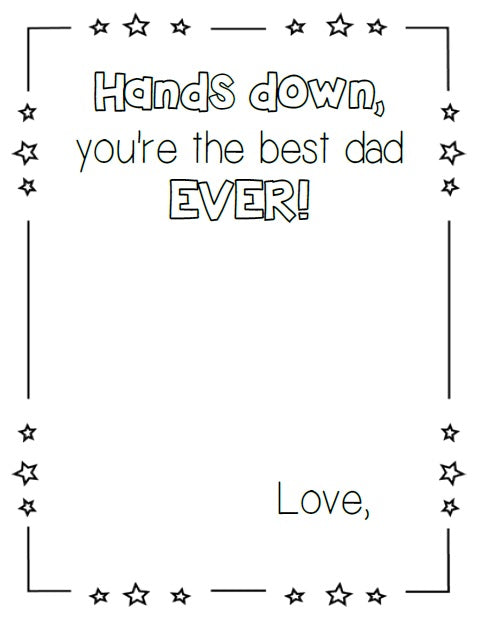 Hand Print Father's Day Craft Printables