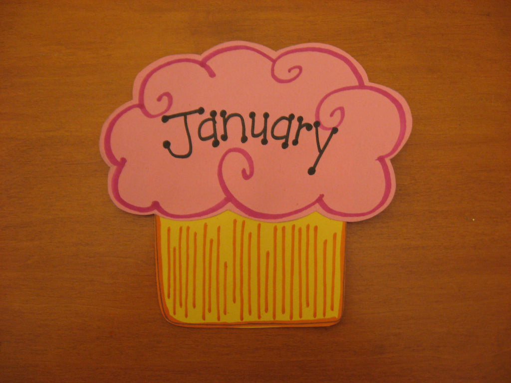 Cupcake Birthday Wall Preschool & Kindergarten Bulletin Board Idea