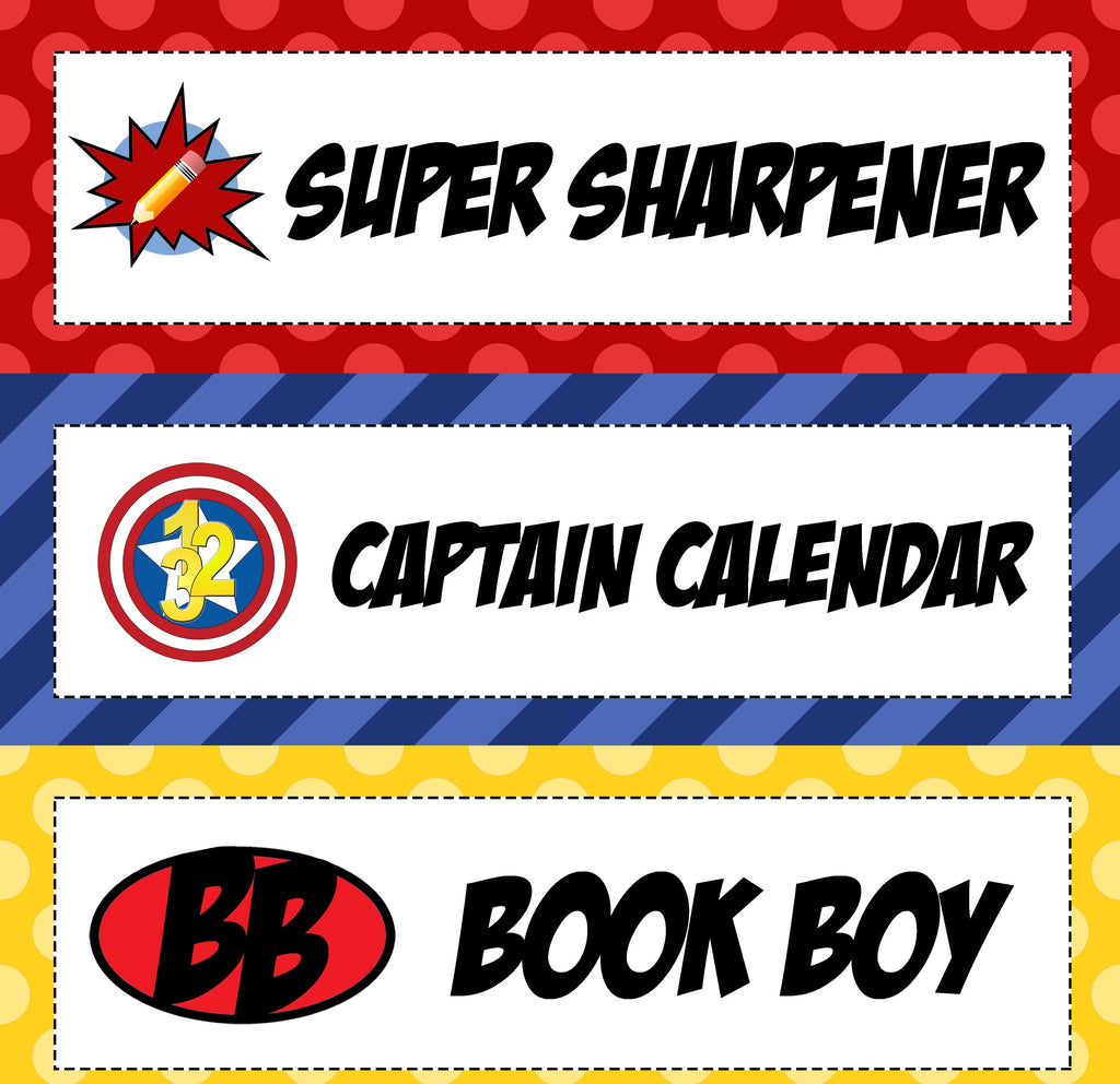 This Looks Like A Job For... - Superhero Themed Helpers Board