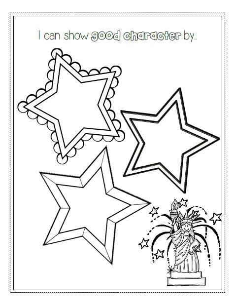 "I Pledge To Have Good Character!" Patriotic Bulletin Board Idea