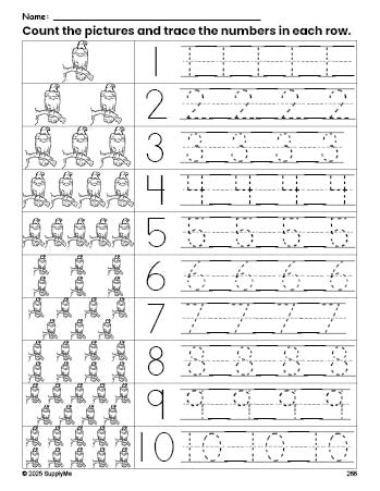 FREE Printable Fourth Of July Bald Eagle Counting Worksheet for ...