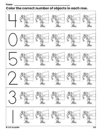 FREE Elf Count and Color Worksheet for Preschoolers, Christmas Coloring ...