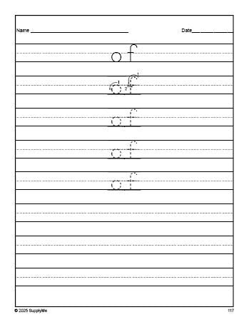 Free first grade sight word tracing worksheet, high frequency word 'of', first 100 fry sight words, Dolch, PDF