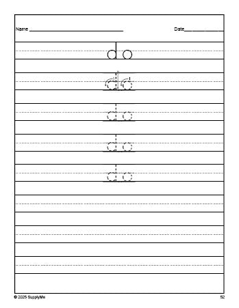 Free kindergarten sight word tracing worksheet, high frequency word 'do', first 100 fry sight words, Dolch primer, PDF