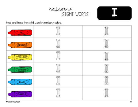 Sight Word Printables - Worksheets, Flash Cards, Activities And More  Page  11  SupplyMe
