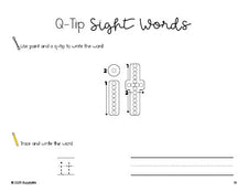 Free preschool worksheet, beginner sight word for preschoolers and high frequency word 'it', sight word worksheet includes q-tip painting, sight word tracing and handwriting, first 100 fry sight words, Dolch pre-primer, PDF
