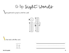 Free preschool worksheet, beginner sight word for preschoolers and high frequency word 'it', sight word worksheet includes q-tip painting, sight word tracing and handwriting, first 100 fry sight words, Dolch pre-primer, PDF